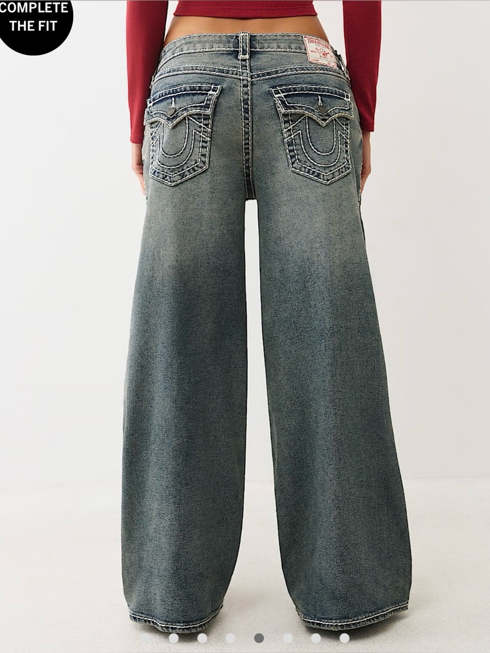Jessie Mid Rise Super T Flap Super Baggy Jean